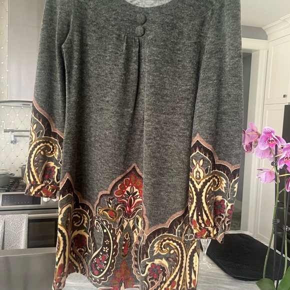 ARYeh BOHO 🌻HIPPY KNIT MID HIP 🌻DRESS 🌻SIZE SMALL stunning fall colours🌻 - Picture 14 of 17